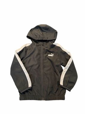 Puma toddler Hooded lightweight Jacket with White Logo Tag